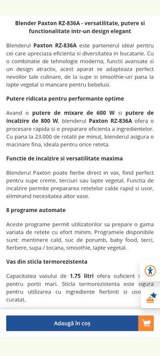 Blender Paxton,state impecabile,că nou,l-am folosit maxim de doua ori