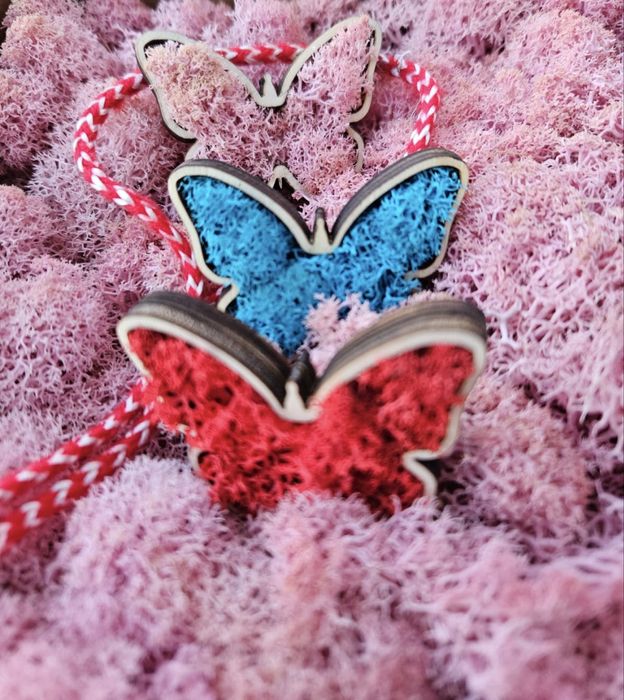 Martisoare licheni lucrate manual