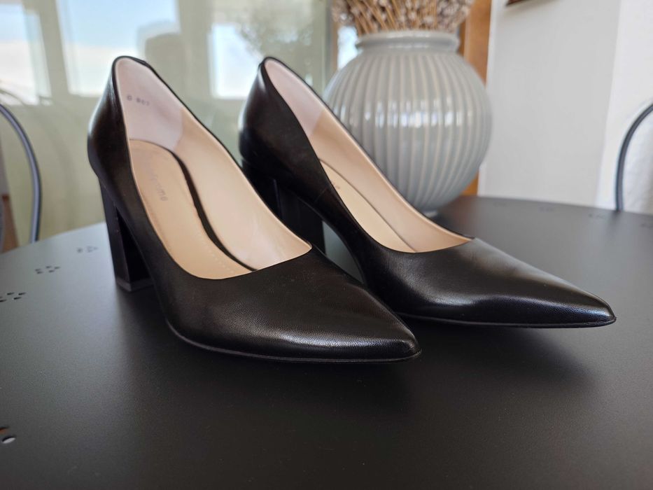 Pantofi din piele si cu toc,de dama