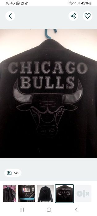 Jachetă Chicago Bulls stil universitar