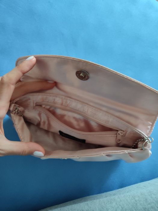 Geanta Plic Accesorize roz satinat