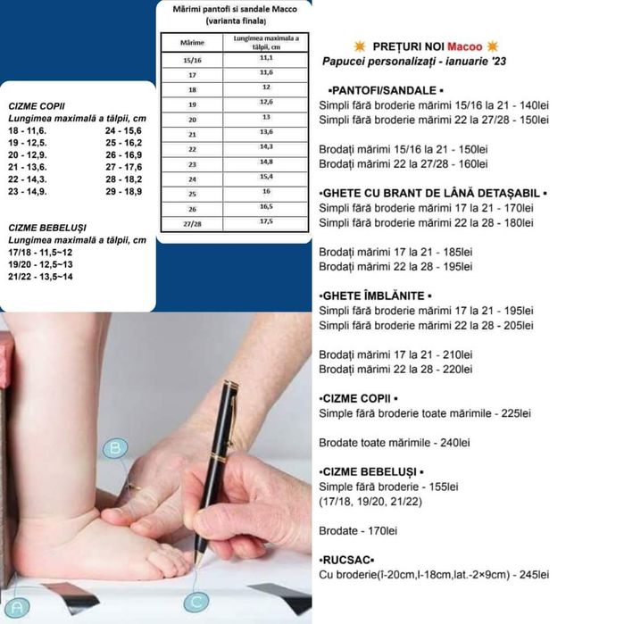 Ghete Macco cu brant de lână detașabil,marime 23