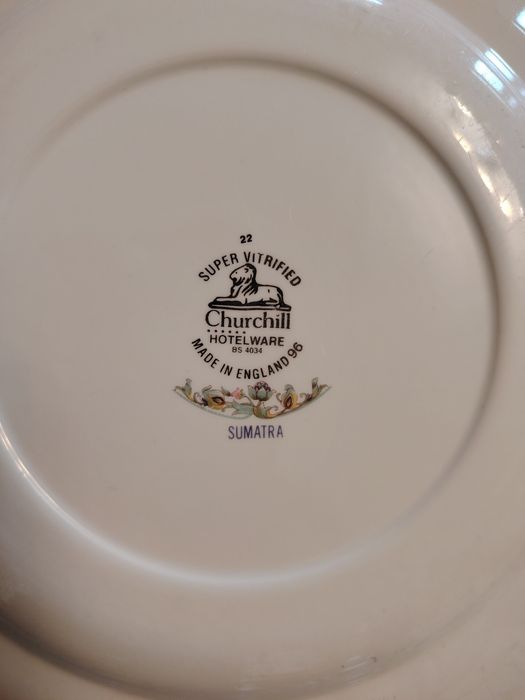 Английская фарфоровая тарелка «Churchill Super Vitrified Hotelware».