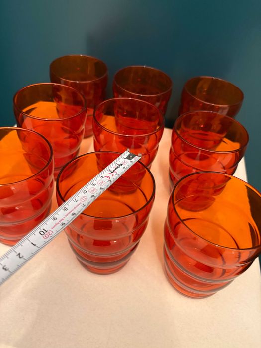 Set pahare Ikea SKOJA amber portocaliu rare design