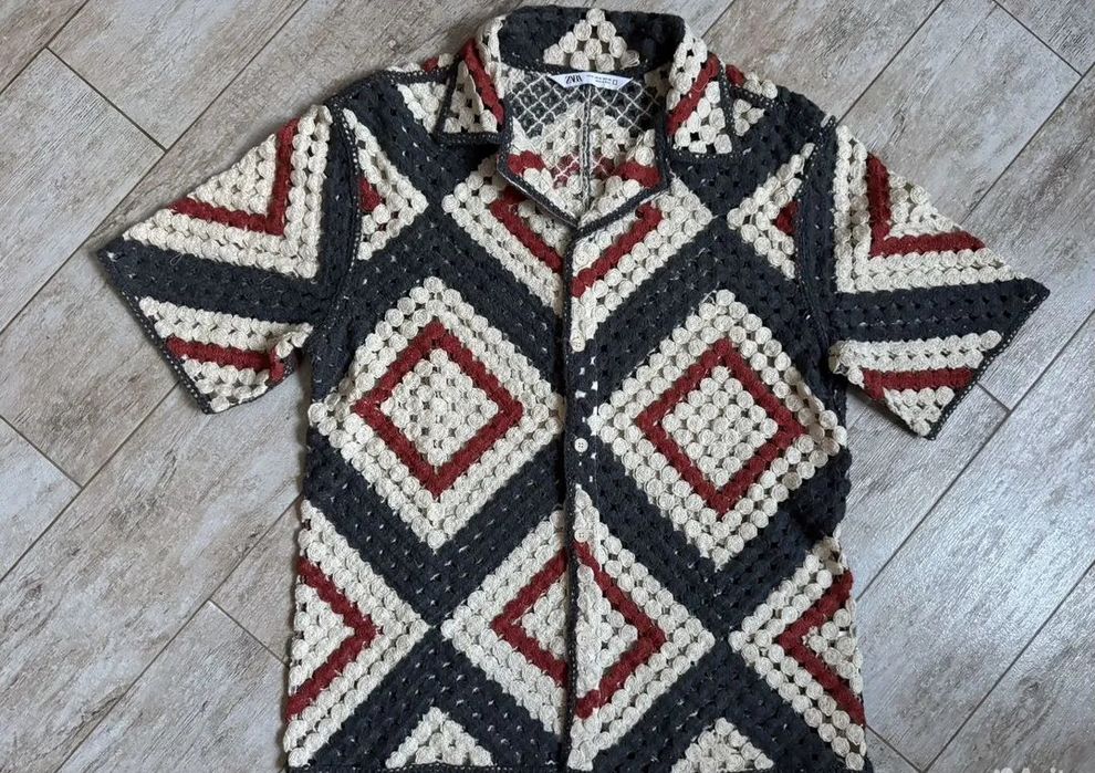 Вязанная рубашка zara