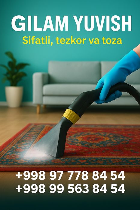 Gilam yuvish/Stirka kavrov.