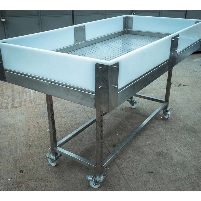 Mese cu blat de teflon / mese de inox / mese prezentare peste