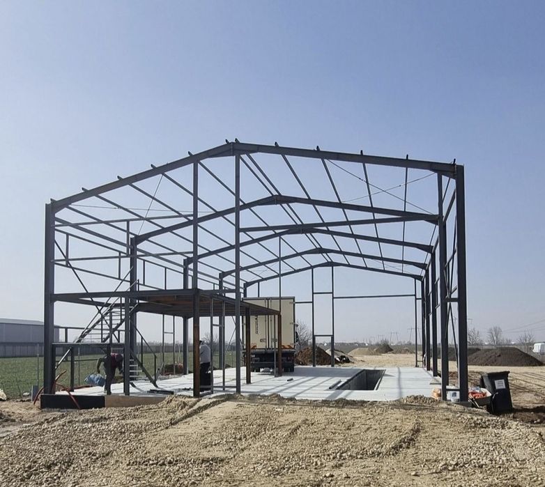 Hale metalice și ferme complete facem pe baza de comandă orice lățimii