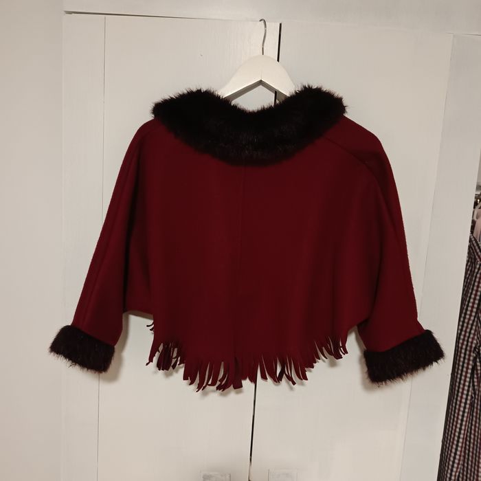 Capa sau mini pelerina burgundy