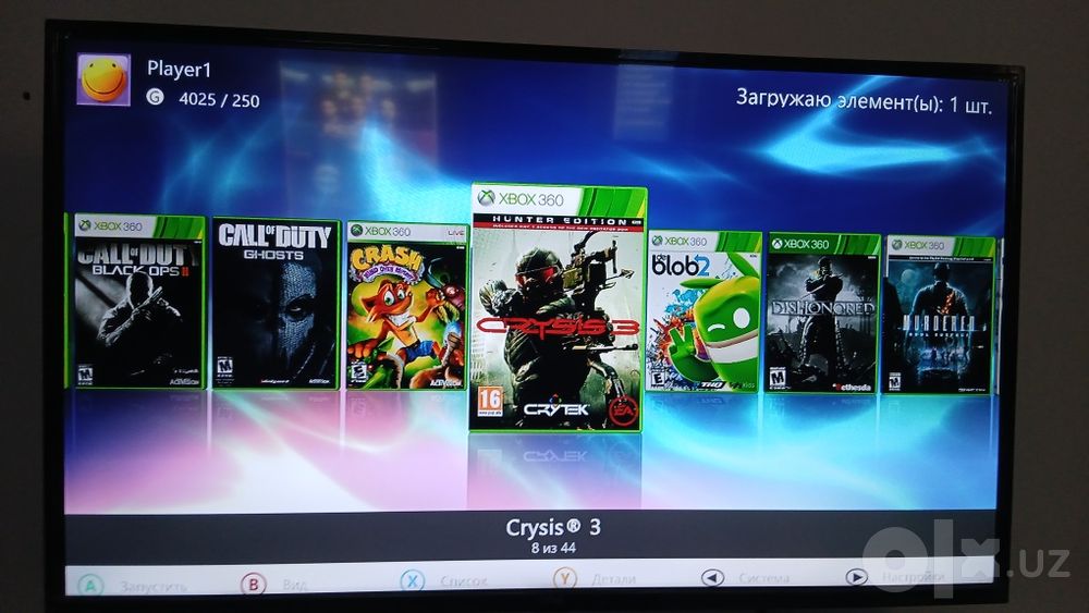 Xbox 360 slim 250gb 43 ta o'yin
