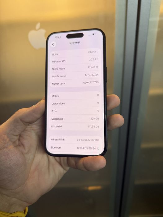 Vand Iphone 16 128Gb Black