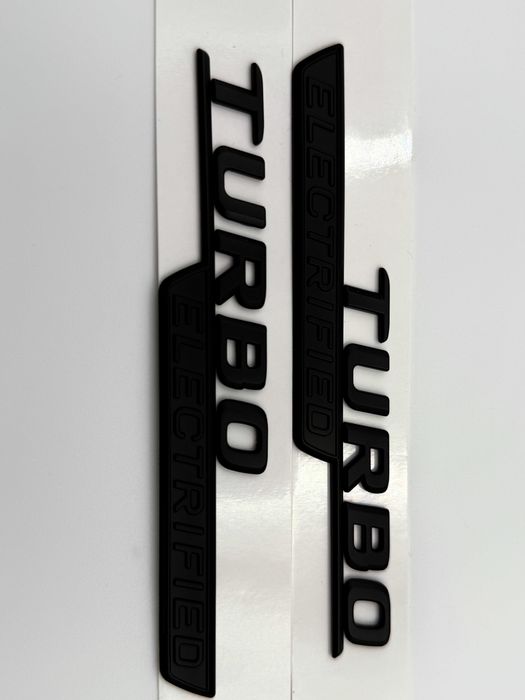 Set Embleme Compatibil Mercedes Turbo Electrified negru mat