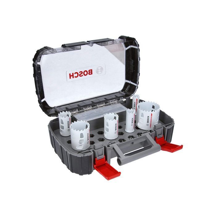 Set 6 carote Bosch Heavy Duty cu carburi metalice, 22/25/35/40/51/68