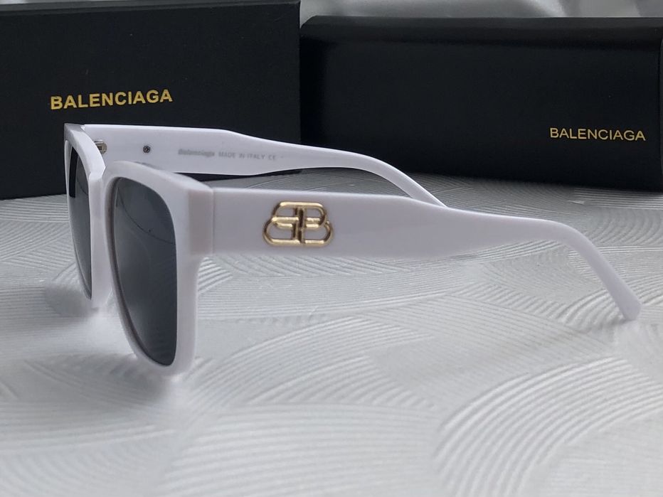 Бели дамски слънчеви очила котка