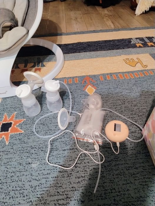 Pompa san electrica dubla cu pungi de depozitare