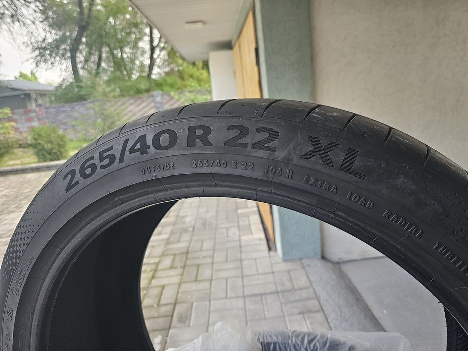 Летнии покрышки continental 265,40,r22