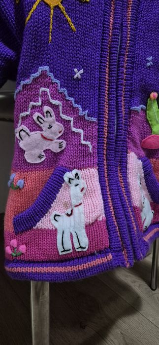 Jacheta cu gluga crosetata