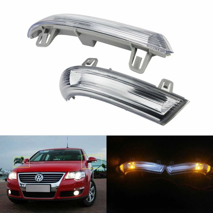 Semnalizari oglinda Seat Alhambra, Skoda Superb I, VW Eos, Golf 5, Golf 6, Jetta, Passat B5.5 3BG, B6 3C, Sharan alb NOU