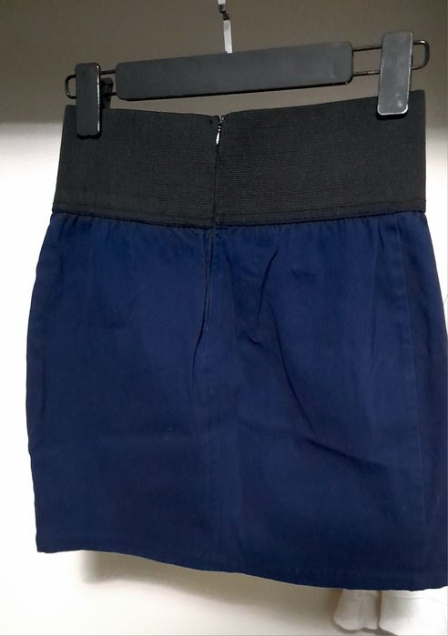 Синяя шольная юбка