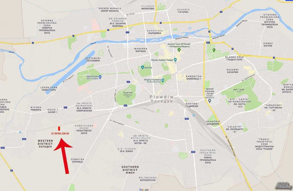 Продава се Парцел в Пловдив, Прослав - 3235 кв.м за 21 €/кв.м - Снимка #1