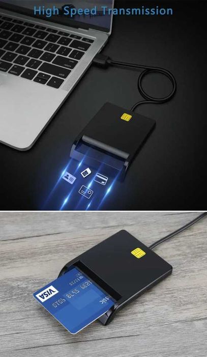 Портативный интеллектуальный кард-ридер USB 2.0 DNIE ATM CAC IC ID