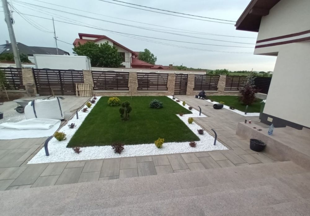 Pietricele decorative Marmura Alba Thasos rotunjita amenajare Gradina