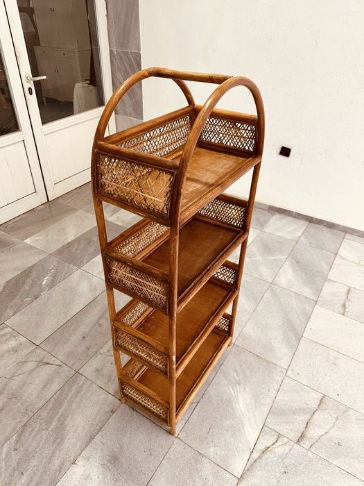 Ратанова етажерка – скандинавски стил, внос от Дания