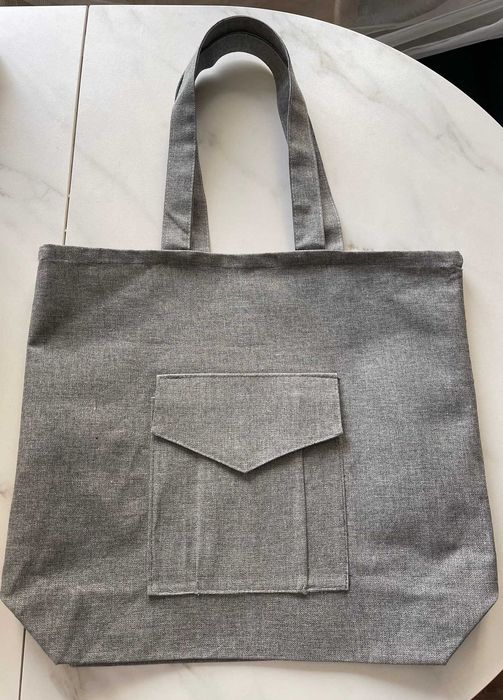 Удобная сумка шопер с ручками и карманом