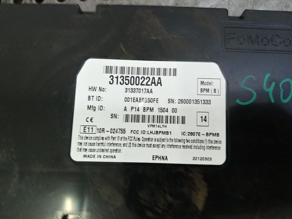 modul bluetooth volvo s40 2012  31350022aa  31337017aa