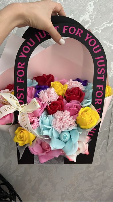 Букеты розы из мыльных роз