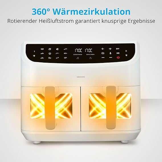 Фритюрник с горещ въздух Medion 8,7л, двоен