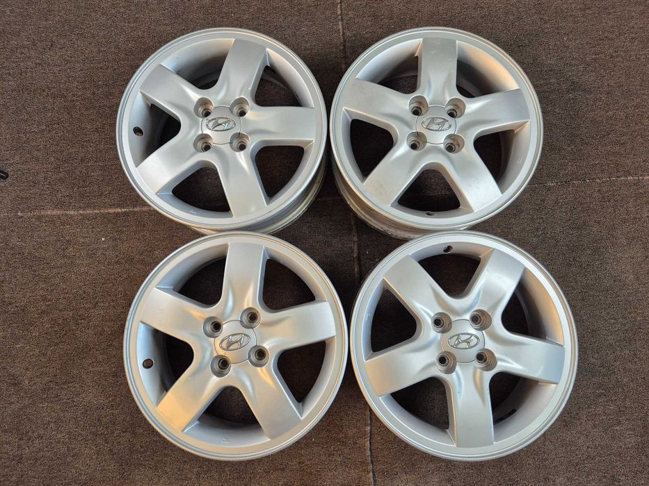 4 Jante Aliaj 4x100 15'' OEM Hyundai Accent I10 I20 Getz - 5.5J ET 46 - Impecabile !