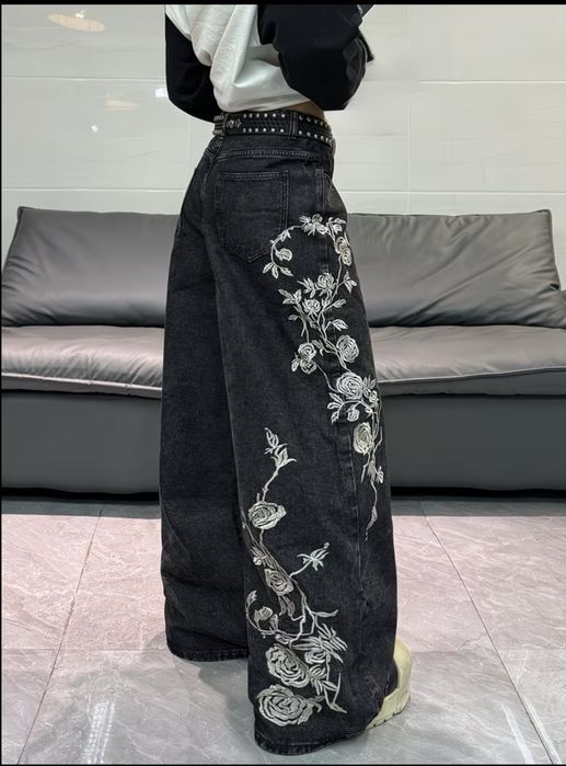 Джинсы черные S baggy