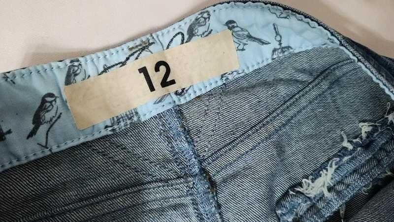 Fusta denim,marimea 12,stare f buna
