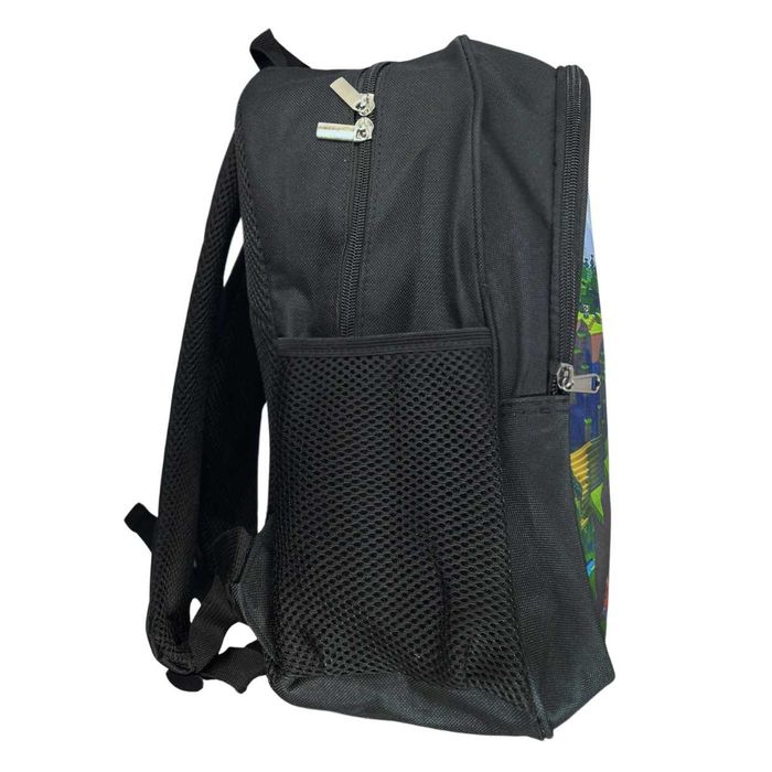 Ghiozdan Minecraft pentru scoala, 2 compartimente cu fermoar, 39x29cm