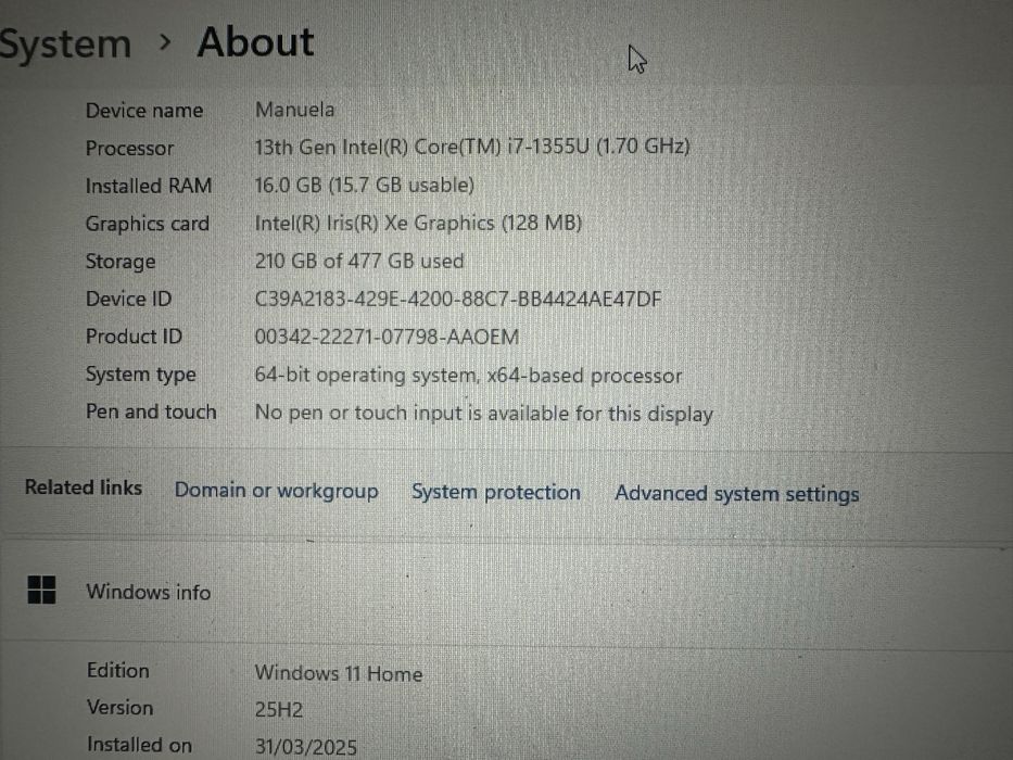 Vand laptop hp i7