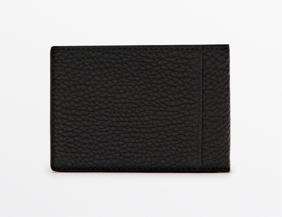 Massimo Dutti Хоризонтален кожен портфейл от естествена напа