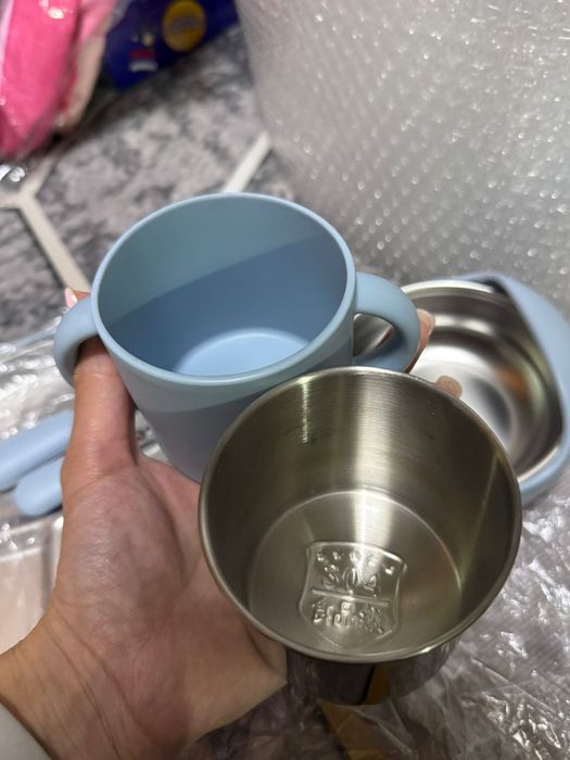 Комплект детская силикон посуда