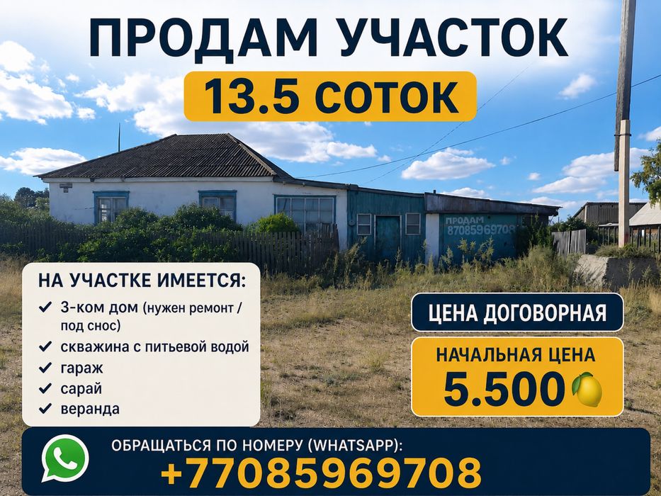 продам участок с домом