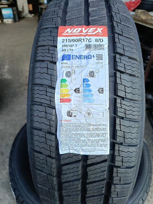 БУСОВИ ВСЕСЕЗОННИ НОВИ -17цола-215/60-1бр.-95€-"NOVEX"-с монтаж и баланс