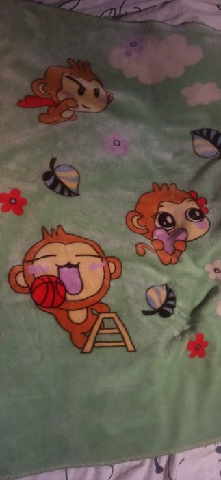 Одеяло  плед детское двуслойное в коляску