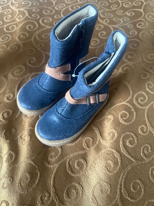 Сини Кожени ботушки Clarks, 22 номер