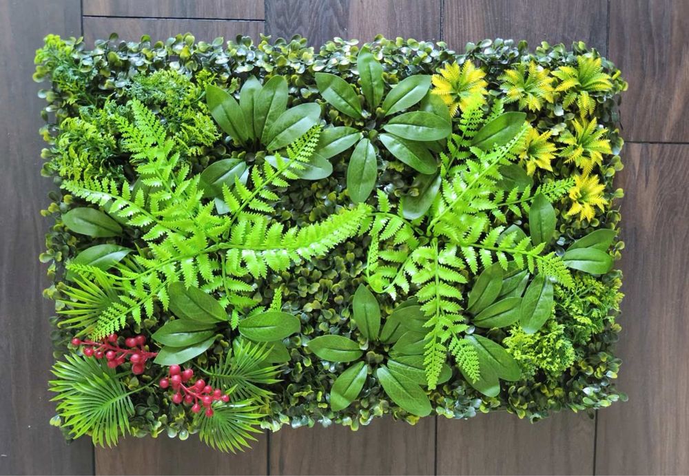 Пано от изкуствена зеленина, декорация за стена