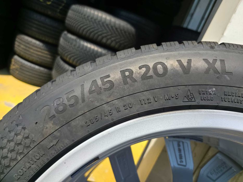 4 Roti Jante + Anvelope IARNA - 285/45/20 - OEM VW Touareg 2025 / AUDI Q7 - 5x112 20'' 9J ET 33 - CA NOI - DOT 2024 Continental IARNA !