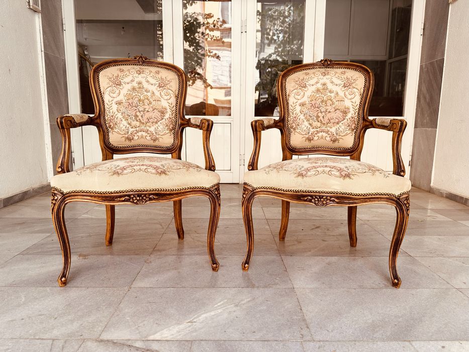 Комплект винтидж кресла стил Луи XV – 2 броя
