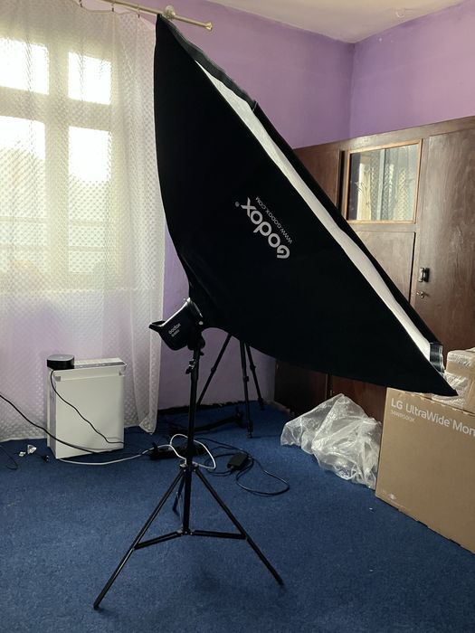Godox SL60II D cu Softbox Godox 120x80