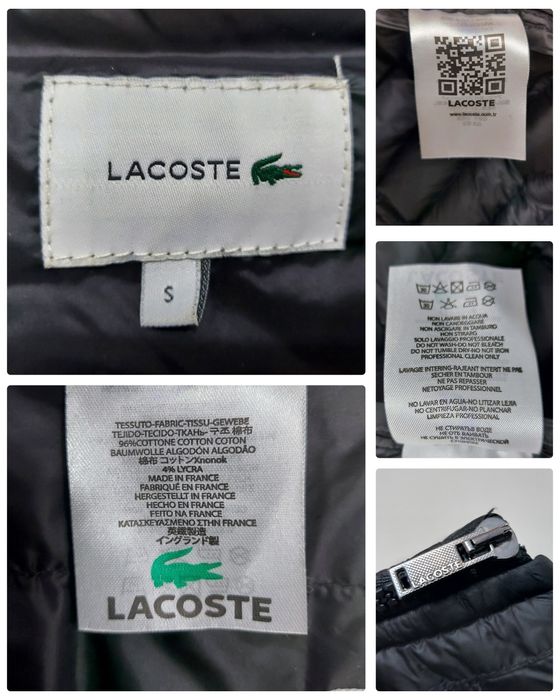 Vesta outdoor Lacoste impermeabilă, model de puf, mărimea S unisex