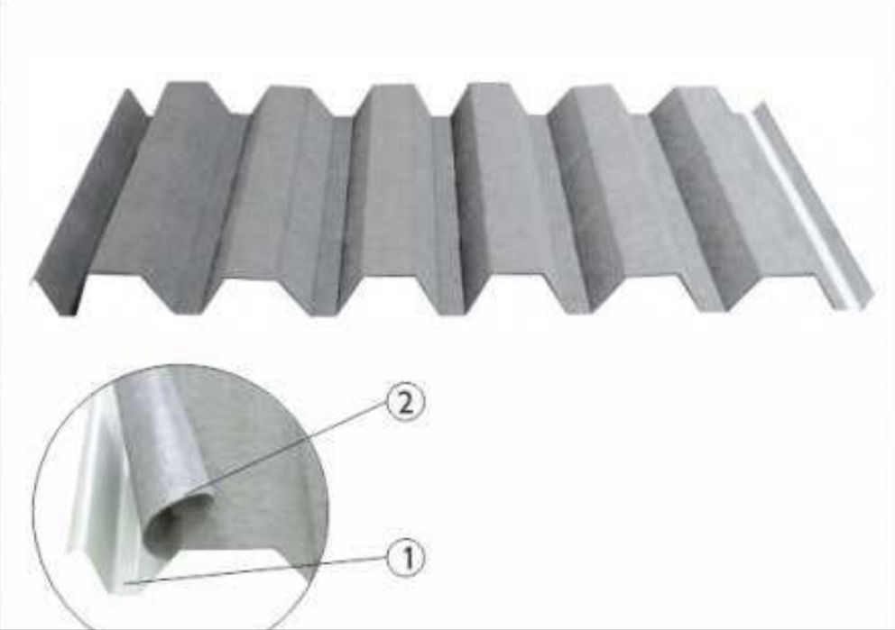 Tablă Cutată T35 cu Membrană Folie Protecție ANTICONDENS Saivan Hală