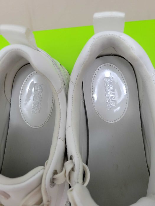 Дамски кожени маратонки Michael Kors Allie Stride, бели, US 6.5