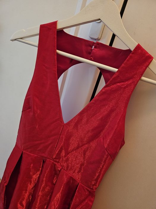 Официална червена рокля XS